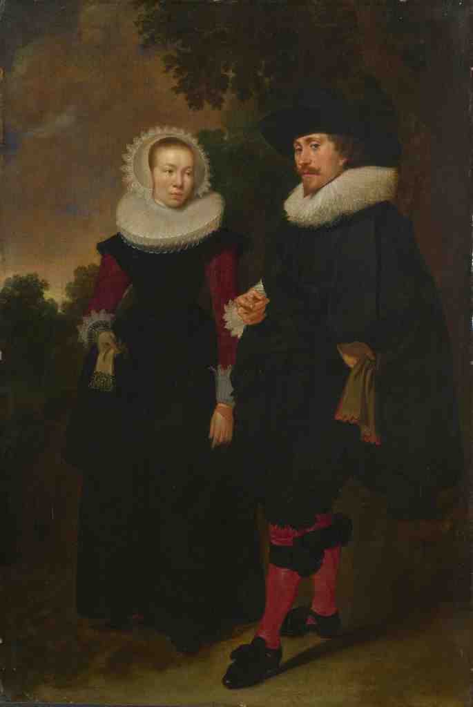 Dutch Portrait of a Man and a Woman A4 Photo Print
