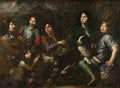 Dutch Sportsmen Resting A4 Photo Print