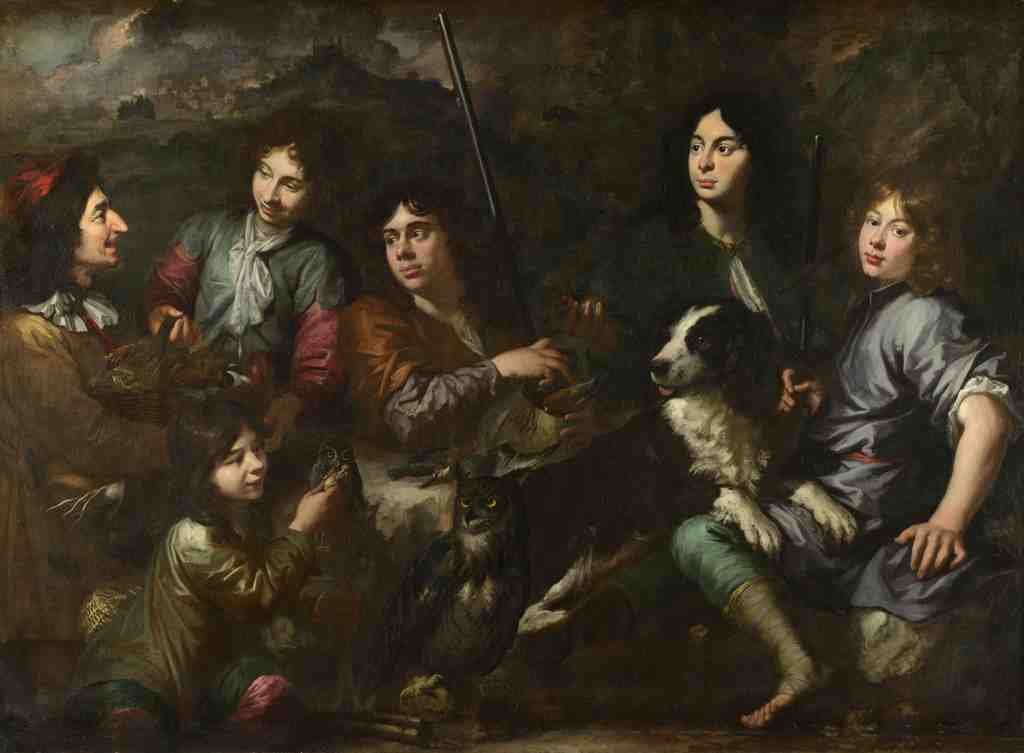 Dutch Sportsmen Resting A4 Photo Print