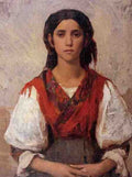 Duveneck Frank Florentine Flower Girl A4 Photo Print