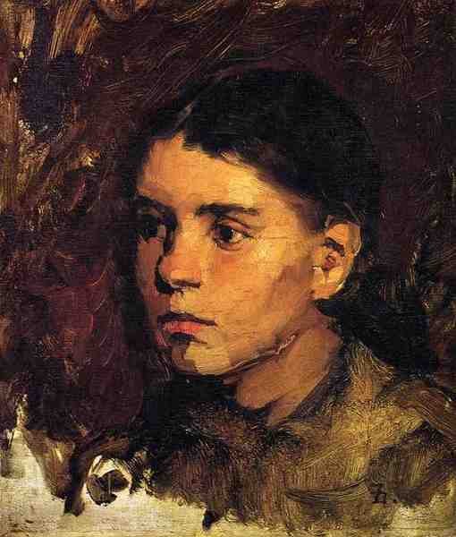 Duveneck Frank Head Of A Young Girl A4 Photo Print