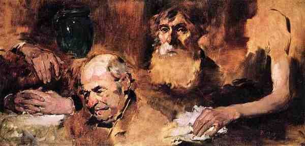 Duveneck Frank Heads And Hands Study A4 Photo Print