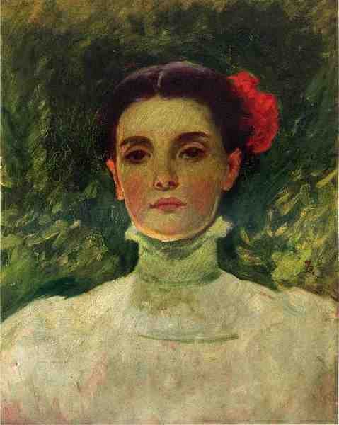 Duveneck Frank Portrait Of Maggie Wilson A4 Photo Print
