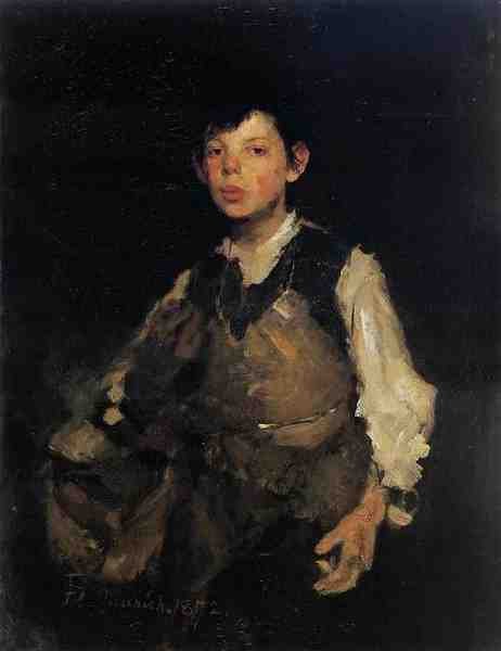 Duveneck Frank Whistling Boy A4 Photo Print