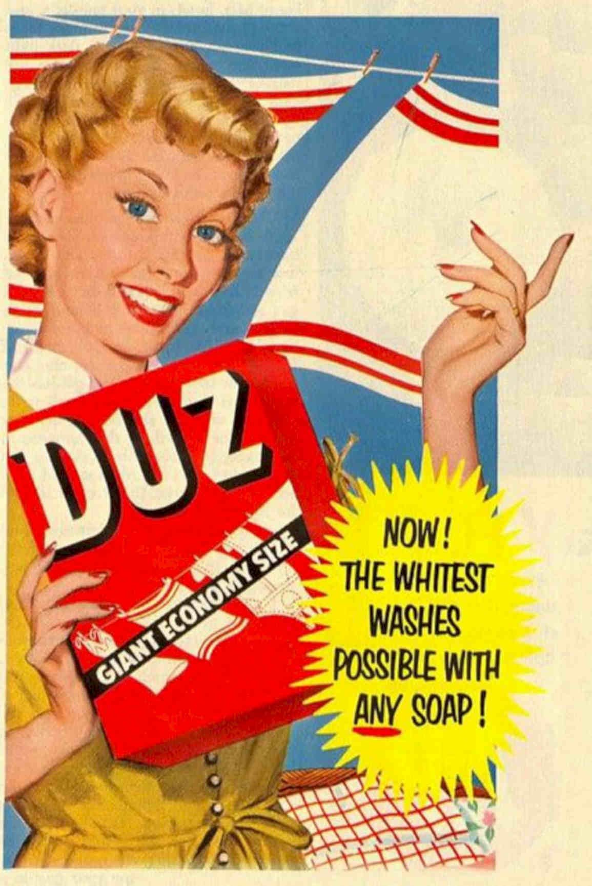 Duz Laundry Giant Vintage Retro Advert Poster A4 Photo Print