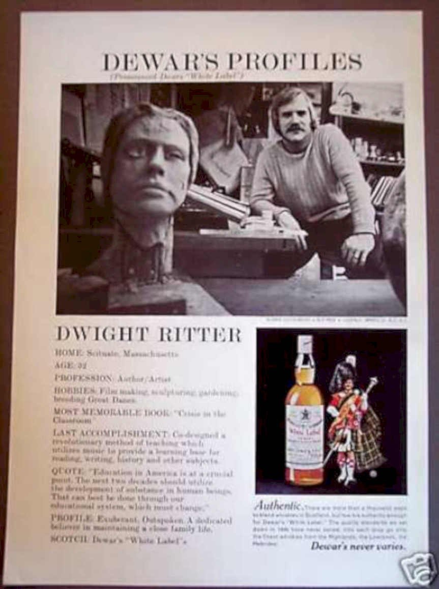 Dwight Ritter Whisky Vintage Retro Advert Ads A4 Photo Print