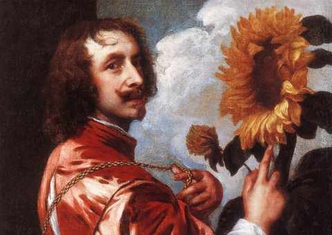 Dyck Anthony Van Self Portrait With Sunflower A4 Photo Print