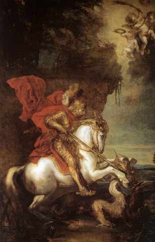 Dyck Anthony Van St George And The Dragon A4 Photo Print