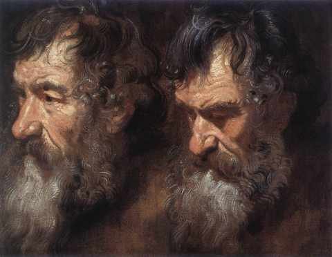 Dyck Anthony Van Studies Of Mans Head A4 Photo Print