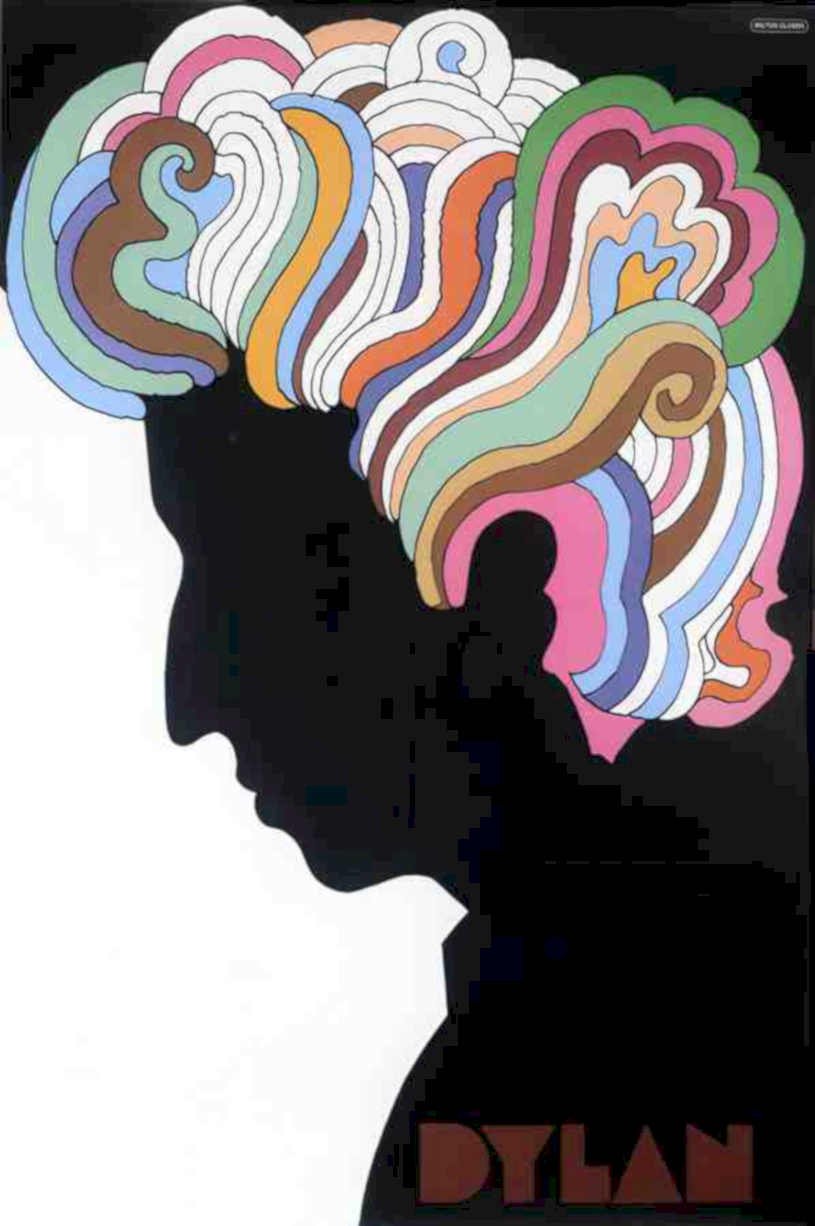 Dylan Rainbow Hair Vintage Retro Advert Ads A4 Photo Print