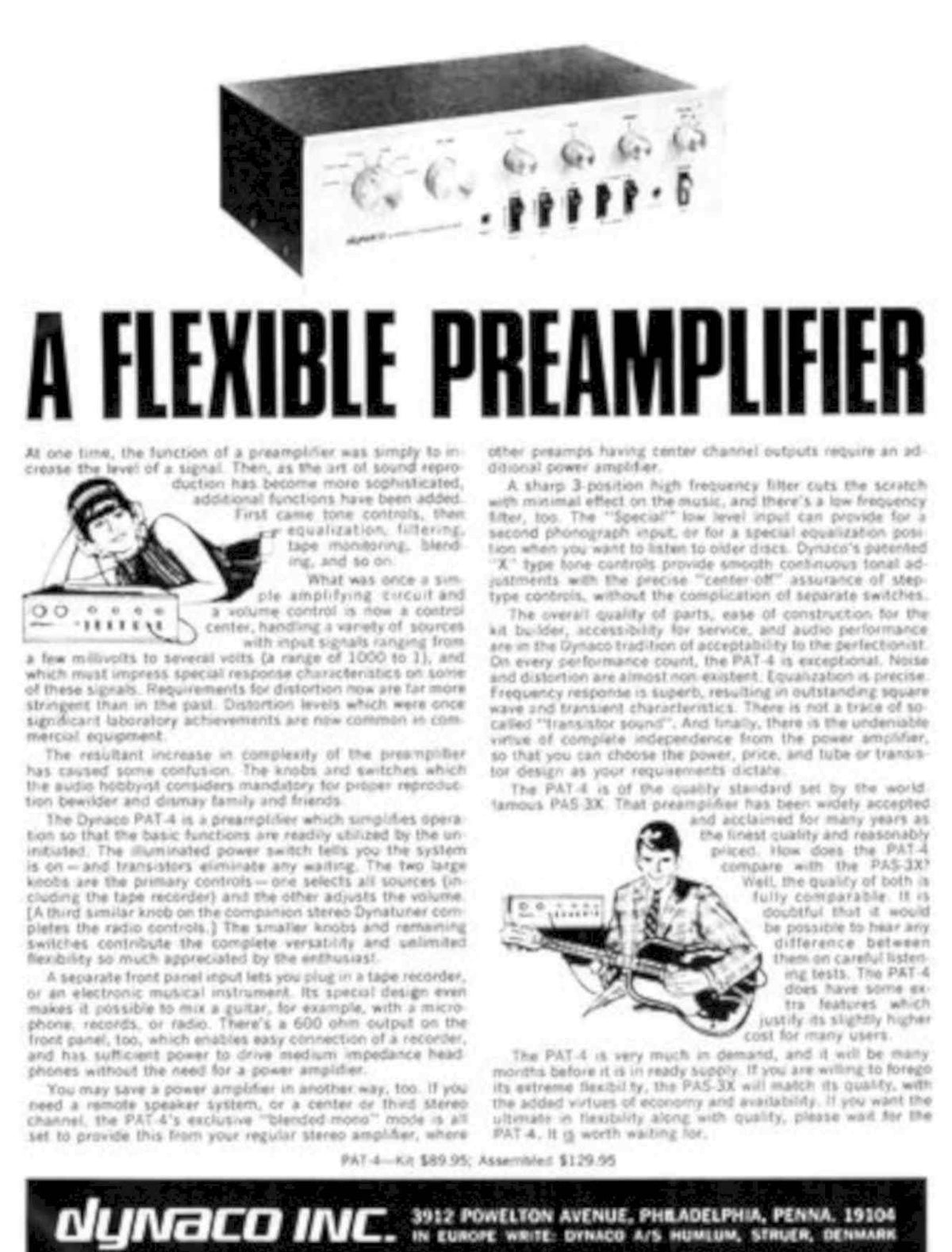 Dynaco Pat4 Amplifier Vintage Retro Advert Poster A4 Photo Print