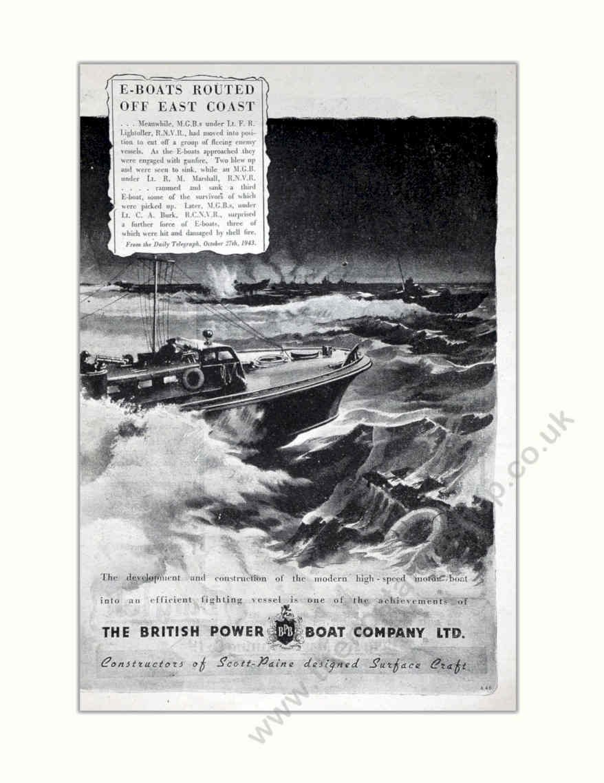E Boats Scott Vintage Retro Advert Poster A4 Photo Print