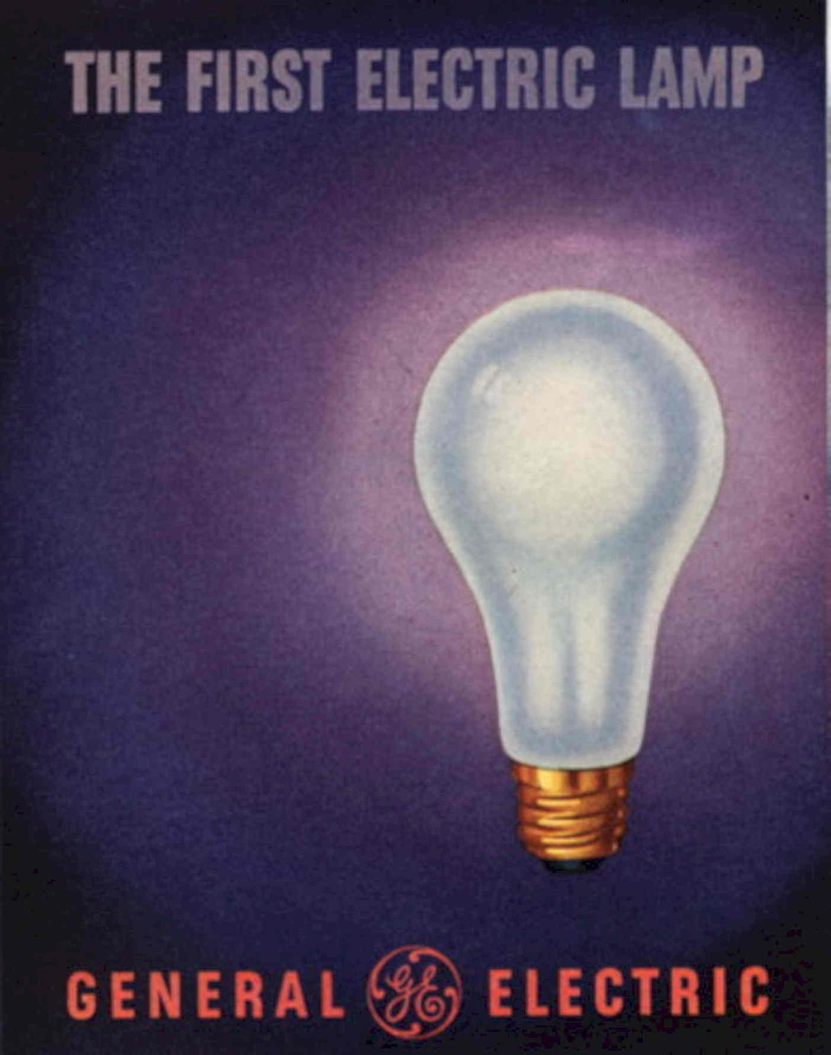 E Dison Lamp 1950s Vintage Retro Advert Poster