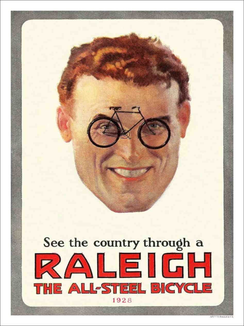 E Raleigh Bicycles Vintage Retro Advert Poster A4 Photo Print