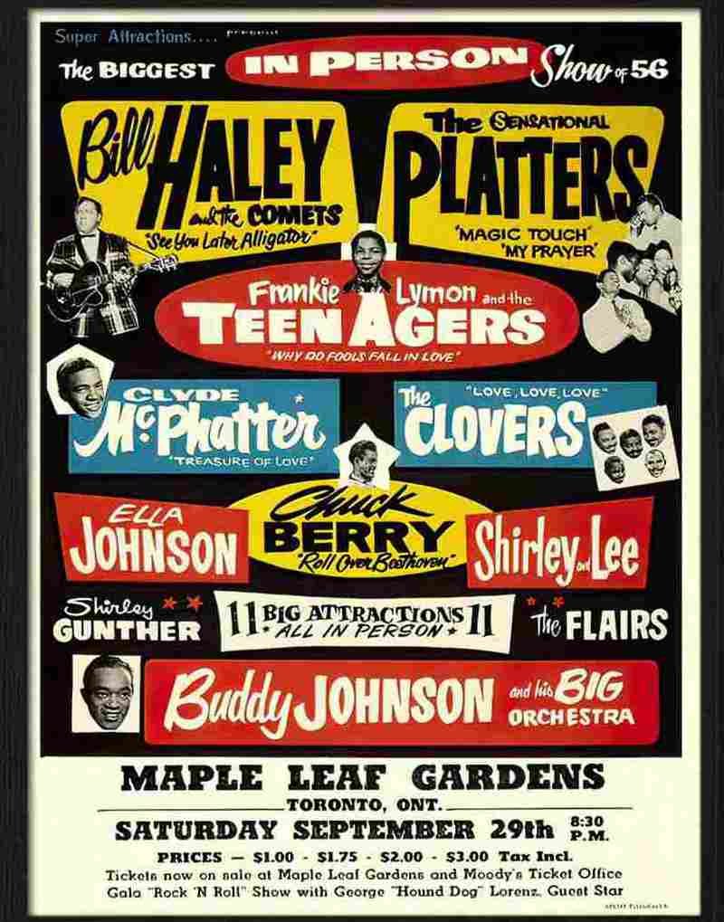 E bill haley platters rock n roll concert poster 1950s Advert A4 Photo Print