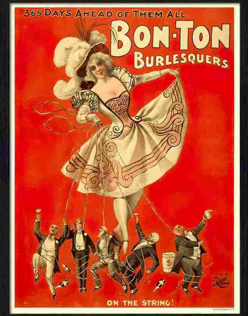 E bon ton burlesquers on the string Advert A4 Photo Print