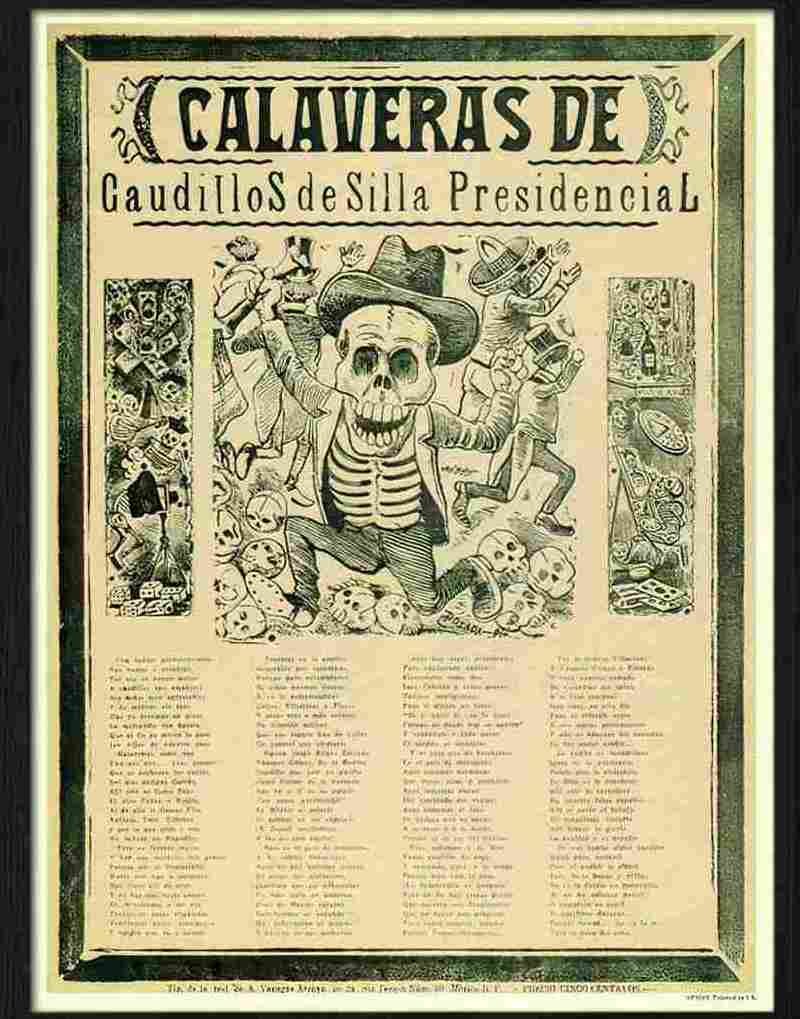 E calaveras de caudillos Advert A4 Photo Print