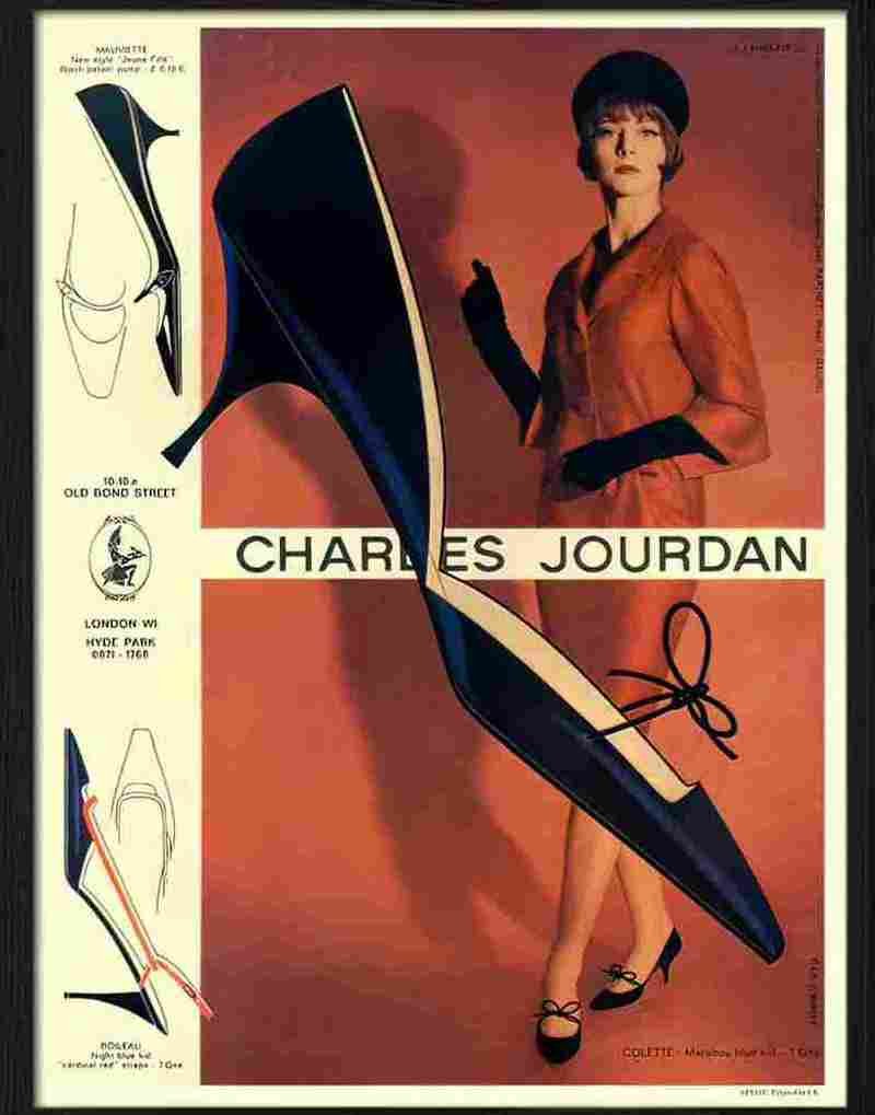 E charles jourdan shoes 1950s Advert A4 Photo Print
