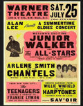 E junior walker chantels rock n roll concert poster 1950s Advert A4 Photo Print