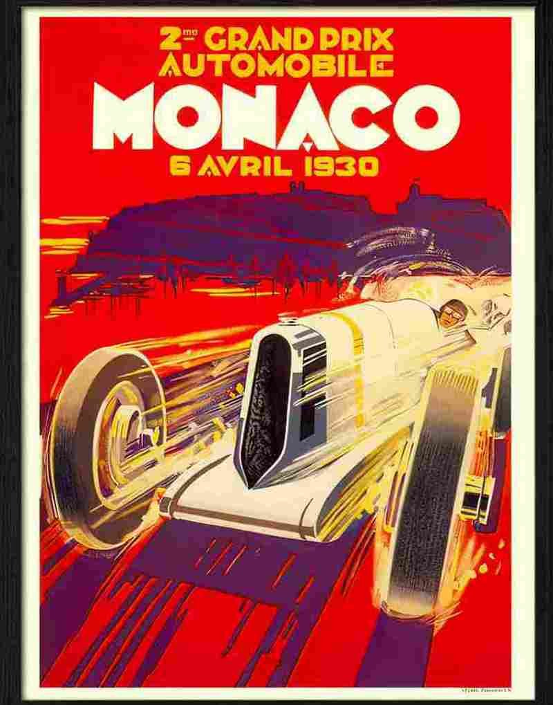 E monaco grand prix 1930 poster Advert A4 Photo Print