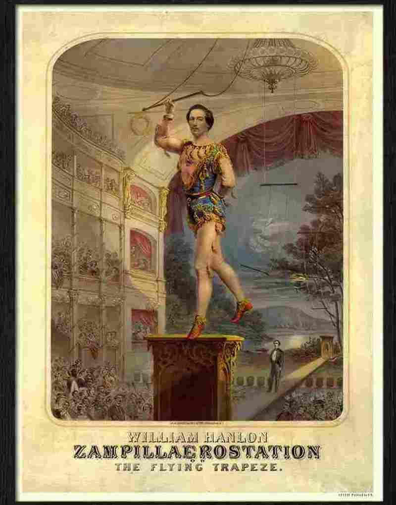 E william hanlon zampillaerostation flying trapeze Advert A4 Photo Print