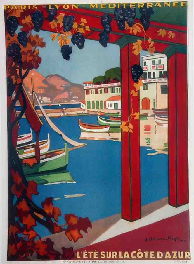 ETE SUR LA COTE AZUR Vintage Advert A4 Photo Print