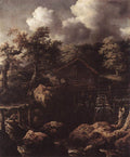 EVERDINGEN Allaert van Forest Scene With Water Mill Art A4 Photo Print