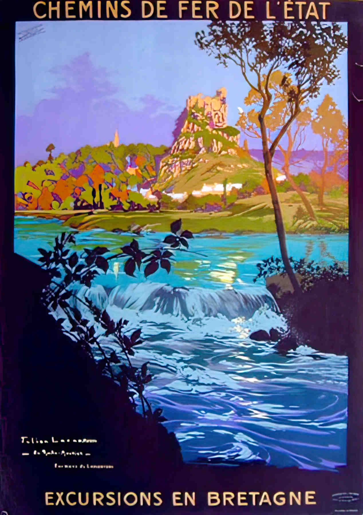 EXCURSIONS EN BRETAGNE Advert A4 Photo Print