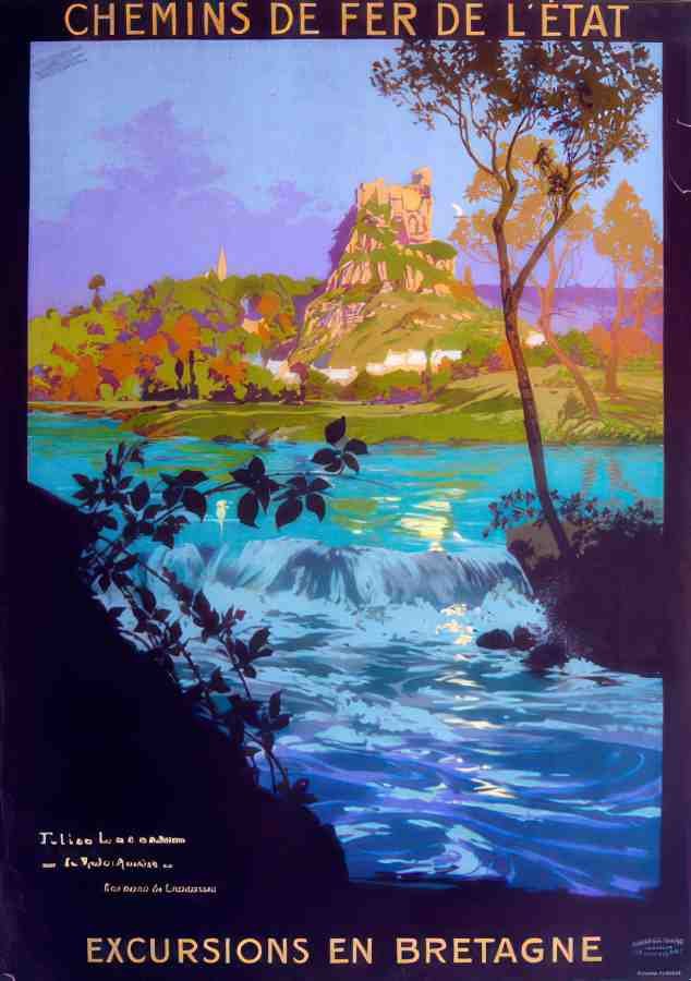 EXCURSIONS EN BRETAGNE Vintage Advert A4 Photo Print