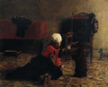 Eakins Thomas Elizabeth Crowell With A Dog A4 Photo Print