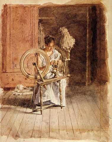 Eakins Thomas Spinning A4 Photo Print