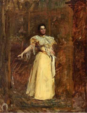 Eakins Thomas Study For The Portrait Of Miss Emily Sartain A4 Photo Print