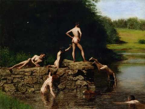 Eakins Thomas Swimming A4 Photo Print