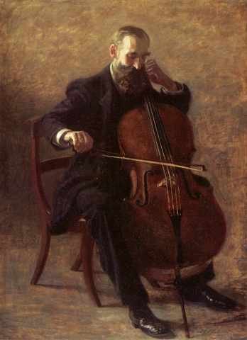 Eakins Thomas The Cello Player A4 Photo Print