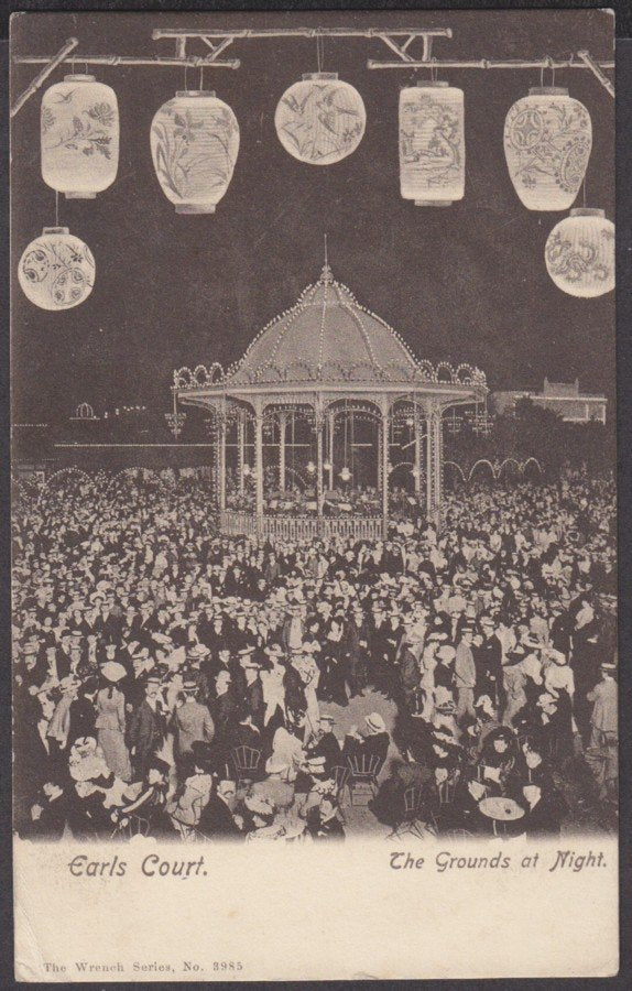 Earls Court The Grounds At Night Vintage A4 Photo Print