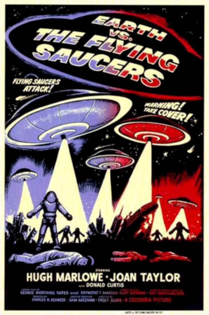 Earth Vs Flying Vintage Retro Advert Ads A4 Photo Print