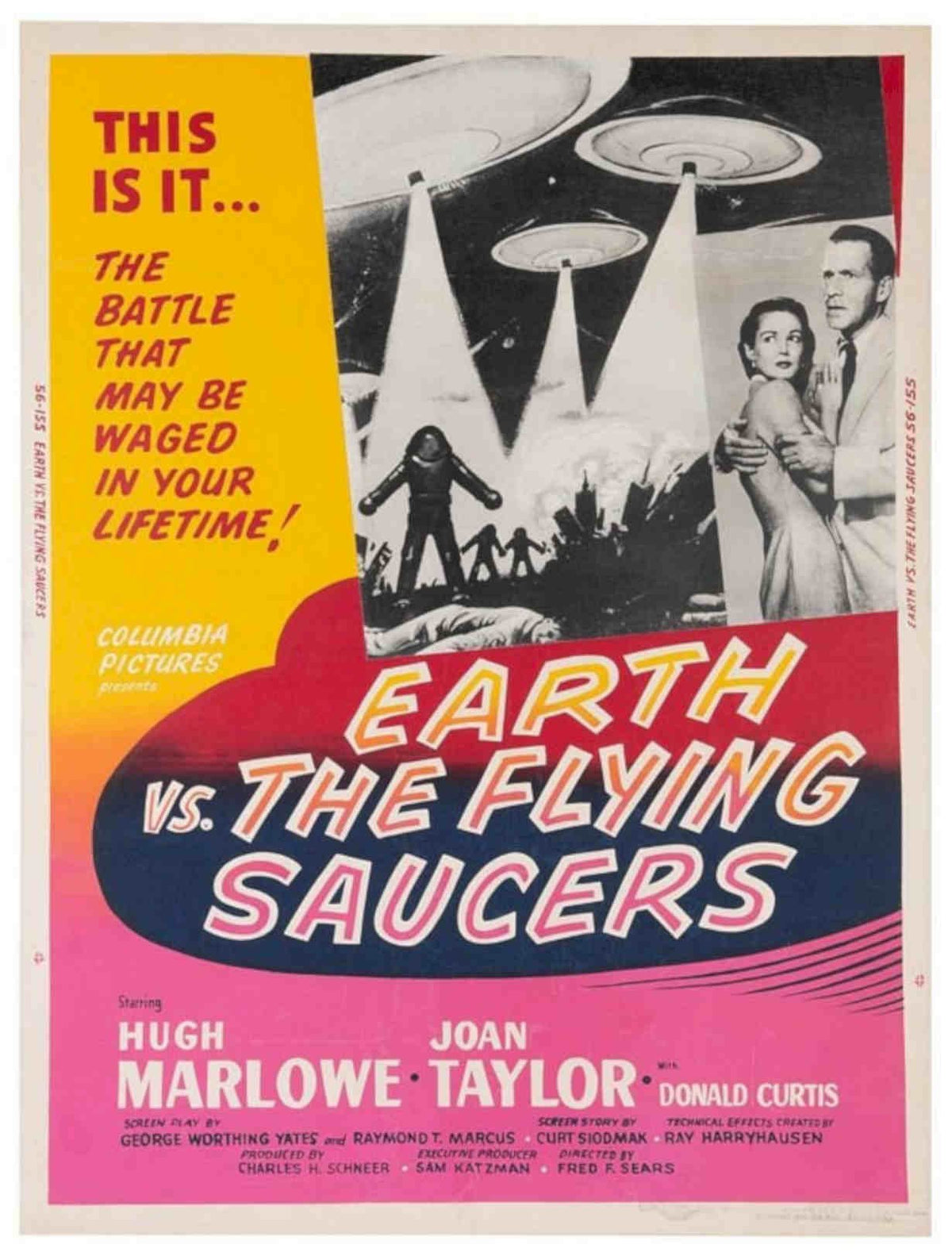 Earth Vs Saucers Vintage Retro Advert Poster A4 Photo Print 2