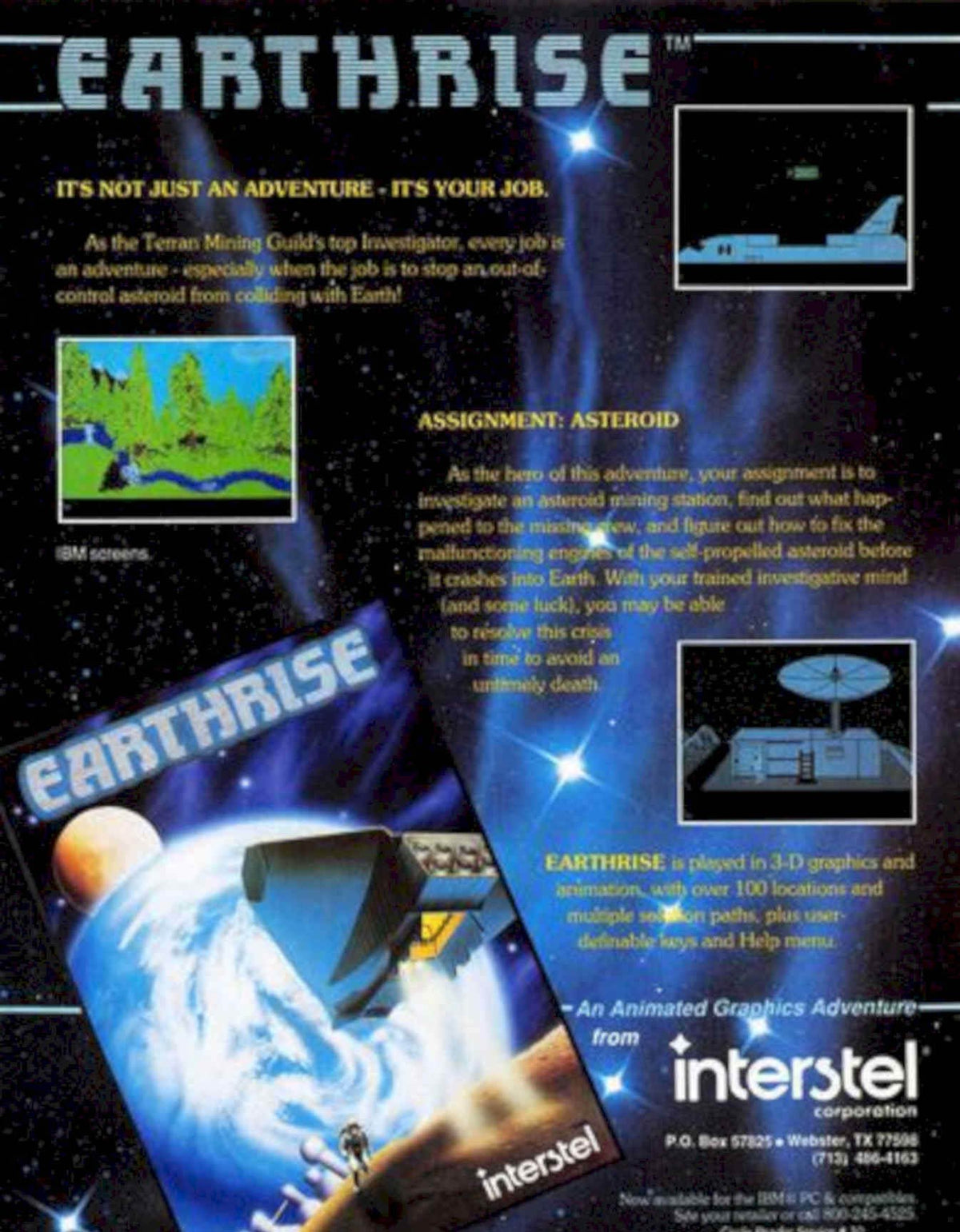 Earthrise Mining Ship Vintage Retro Advert Poster A4 Photo Print