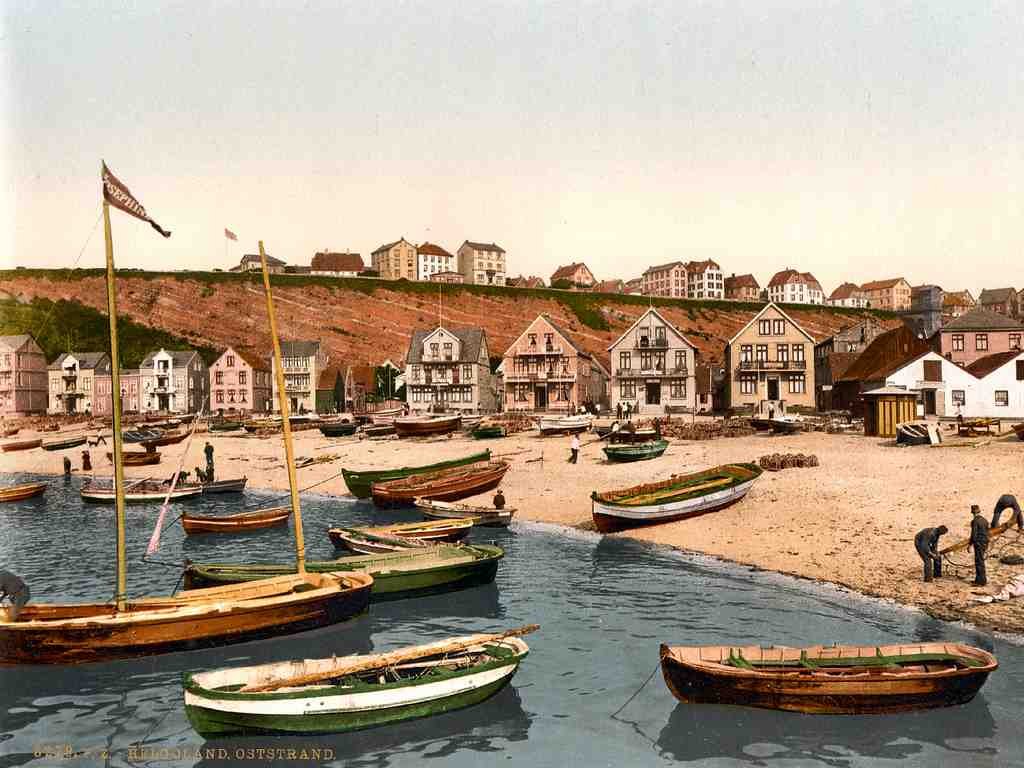 East Beach Helgoland Germany Vintage A4 Photo Print