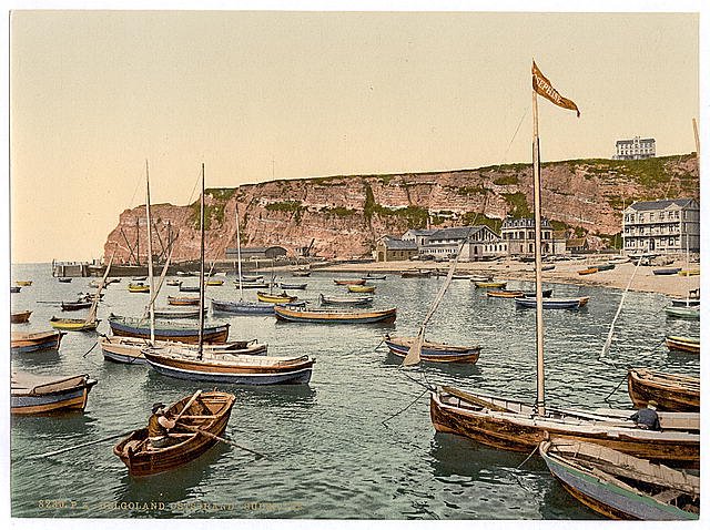 East Beach and South Point Helgoland Vintage A4 Photo Print