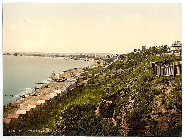 East Cliff Felixstowe Vintage A4 Photo Print