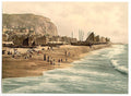 East Cliff with beach and fish market Hastings Vintage A4 Photo Print