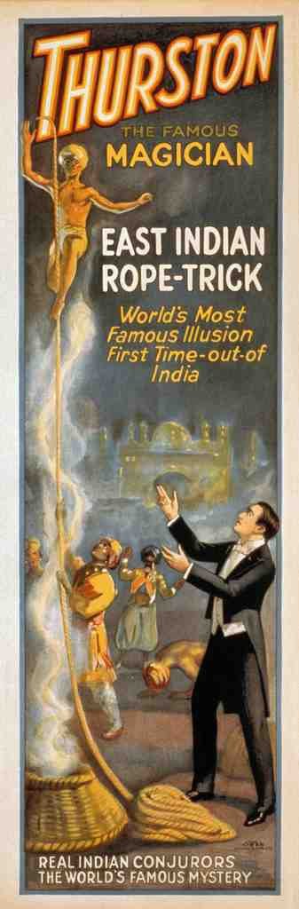 East Indian Rope Ttrick 1927 Magic Magician Vintage A4 Photo Print