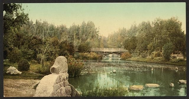East Side Park Los Angeles Vintage A4 Photo Print