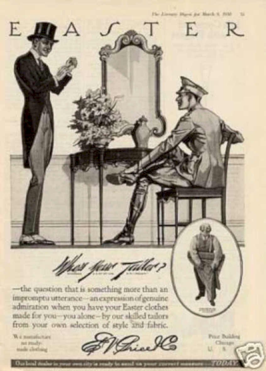 Easter Tailor Men Vintage Retro Advert Ads A4 Photo Print