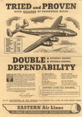 Eastern Dc3 Flights Vintage Retro Advert Ads A4 Photo Print