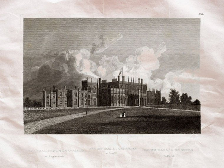 Eaton Hall Cheshire Eccleston England Malte Brun 1826 Vintage A4 Photo Print