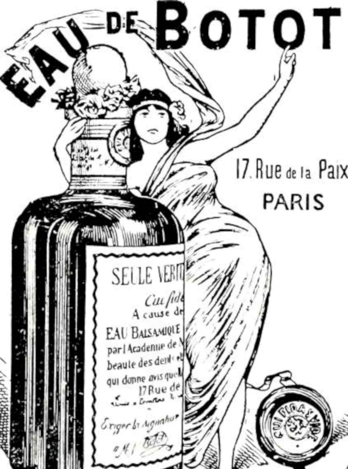 Eau De Botot Vintage Retro Advert Poster A4 Photo Print