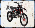 Ec 125 09 A4 Photo Print Motorbike Vintage Aged
