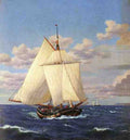 Eckersberg Christopher Wilhelm En Dansk Yacht Passerer Stevns A4 Photo Print